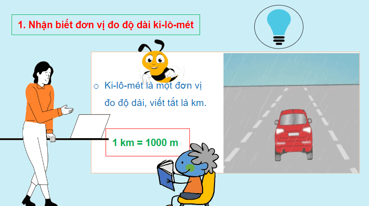 Giáo án điện tử Toán lớp 2 Ki-lô- mét | PPT Toán lớp 2 Cánh diều