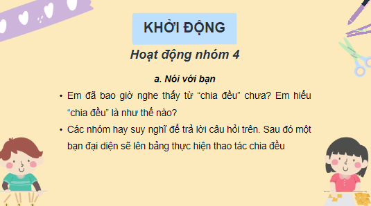 Giáo án điện tử Toán lớp 2 Làm quen với phép chia – dấu chia | PPT Toán lớp 2 Cánh diều