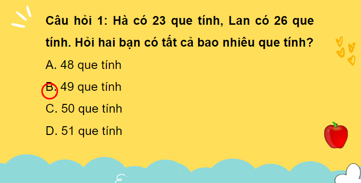 Giáo án điện tử Toán lớp 2 Luyện tập phép cộng (không nhớ) trong phạm vi 20 | PPT Toán lớp 2 Cánh diều