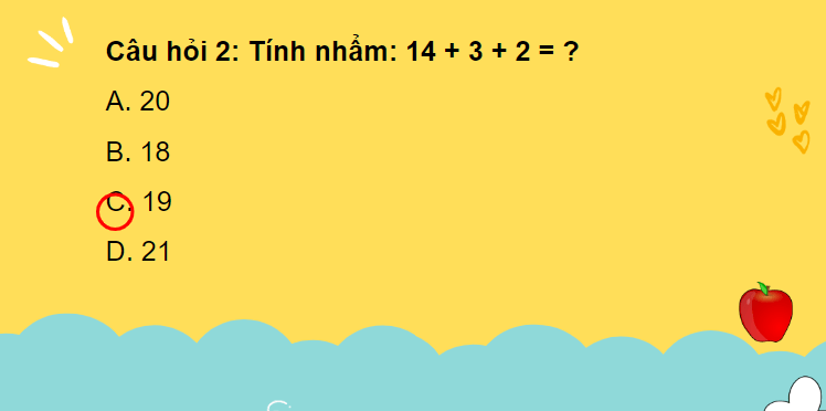 Giáo án điện tử Toán lớp 2 Luyện tập phép cộng (không nhớ) trong phạm vi 20 | PPT Toán lớp 2 Cánh diều