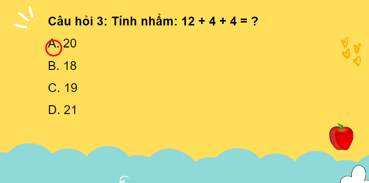 Giáo án điện tử Toán lớp 2 Luyện tập phép cộng (không nhớ) trong phạm vi 20 | PPT Toán lớp 2 Cánh diều