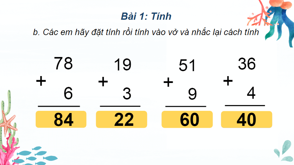 Giáo án điện tử Toán lớp 2 Luyện tập trang 62 | PPT Toán lớp 2 Cánh diều