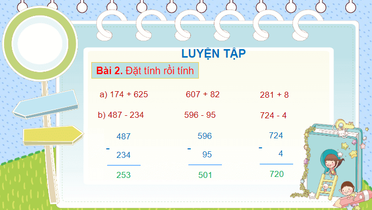 Giáo án điện tử Toán lớp 2 Luyện tập trang 62 | PPT Toán lớp 2 Cánh diều