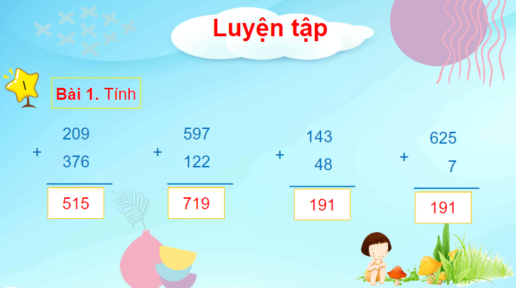 Giáo án điện tử Toán lớp 2 Luyện tập trang 70 | PPT Toán lớp 2 Cánh diều