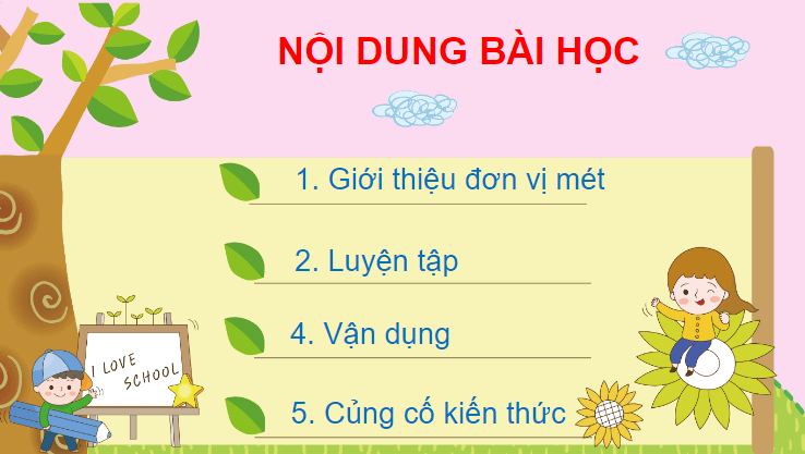 Giáo án điện tử Toán lớp 2 Mét | PPT Toán lớp 2 Cánh diều