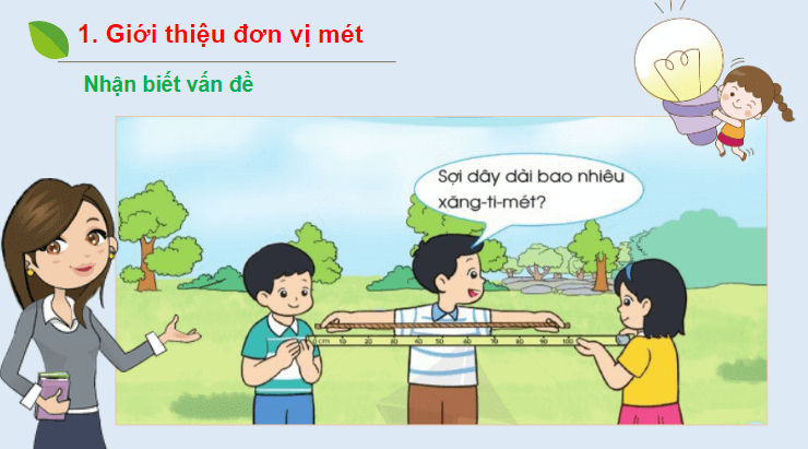 Giáo án điện tử Toán lớp 2 Mét | PPT Toán lớp 2 Cánh diều