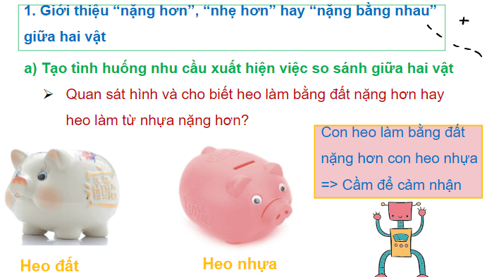 Giáo án điện tử Toán lớp 2 Nặng hơn, nhẹ hơn | PPT Toán lớp 2 Chân trời sáng tạo