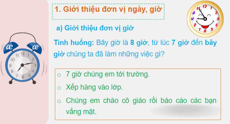 Giáo án điện tử Toán lớp 2 Ngày, giờ | PPT Toán lớp 2 Chân trời sáng tạo