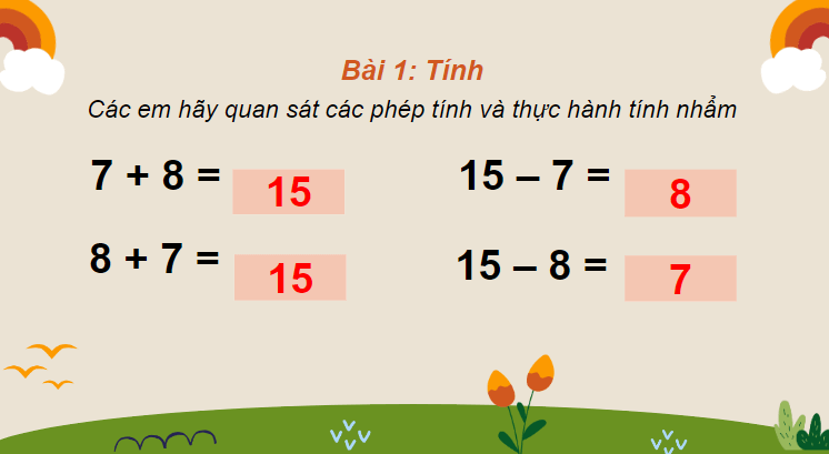 Giáo án điện tử Toán lớp 2 Ôn tập về phép cộng, phép trừ trong phạm vi 20 | PPT Toán lớp 2 Cánh diều