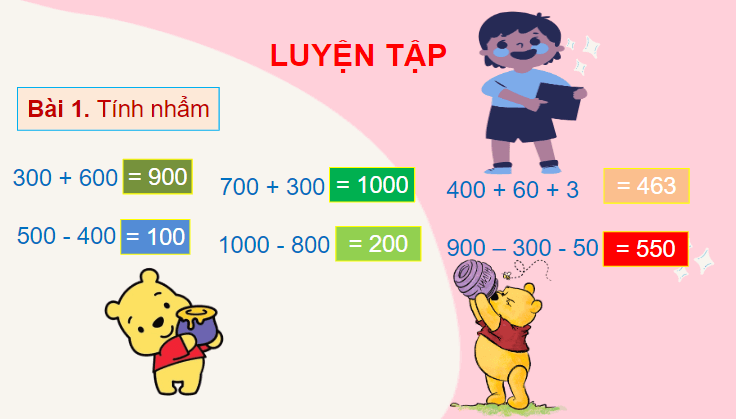 Giáo án điện tử Toán lớp 2 Ôn tập về số và các phép tính trong phạm vi 1000 (tiếp theo) | PPT Toán lớp 2 Cánh diều