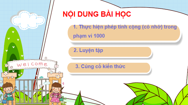 Giáo án điện tử Toán lớp 2 Phép cộng (có nhớ) trong phạm vi 1000 | PPT Toán lớp 2 Cánh diều