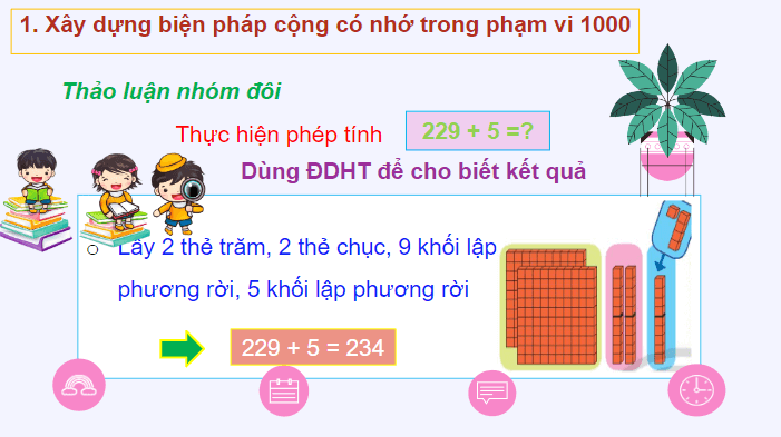 Giáo án điện tử Toán lớp 2 Phép cộng có nhớ trong phạm vi 1000 | PPT Toán lớp 2 Chân trời sáng tạo