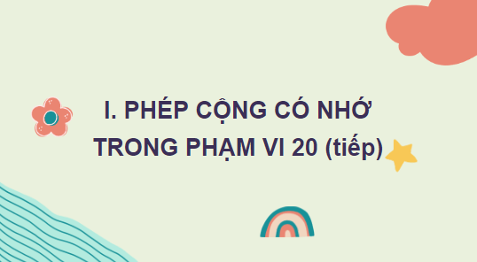 Giáo án điện tử Toán lớp 2 Phép cộng (có nhớ) trong phạm vi 20 (tiếp theo) | PPT Toán lớp 2 Cánh diều