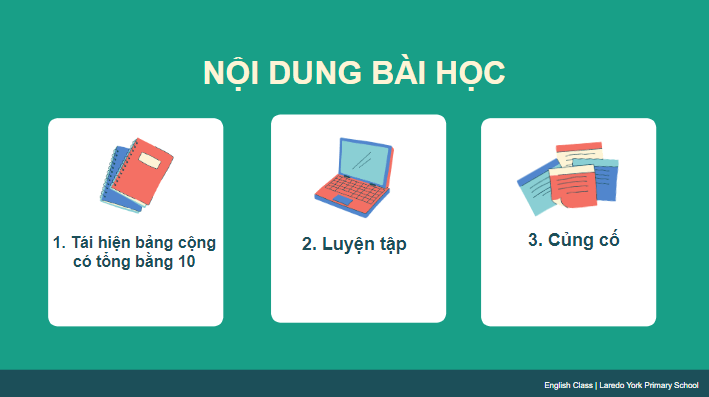 Giáo án điện tử Toán lớp 2 Phép cộng có tổng bằng 10 | PPT Toán lớp 2 Chân trời sáng tạo