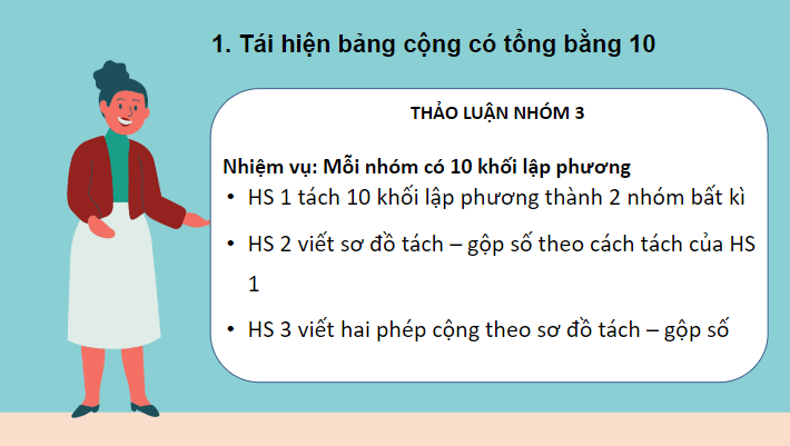 Giáo án điện tử Toán lớp 2 Phép cộng có tổng bằng 10 | PPT Toán lớp 2 Chân trời sáng tạo