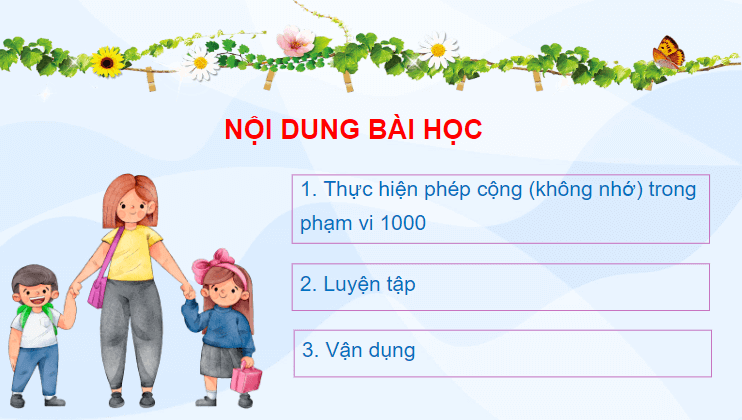 Giáo án điện tử Toán lớp 2 Phép cộng (không nhớ) trong phạm vi 1000 | PPT Toán lớp 2 Cánh diều