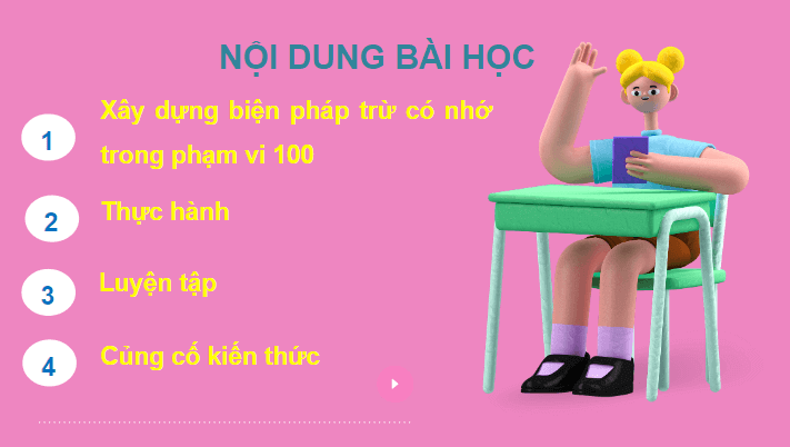 Giáo án điện tử Toán lớp 2 Phép trừ có nhớ trong phạm vi 100 | PPT Toán lớp 2 Chân trời sáng tạo