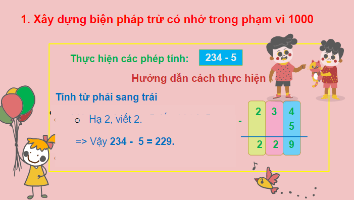 Giáo án điện tử Toán lớp 2 Phép trừ có nhớ trong phạm vi 1000 | PPT Toán lớp 2 Chân trời sáng tạo