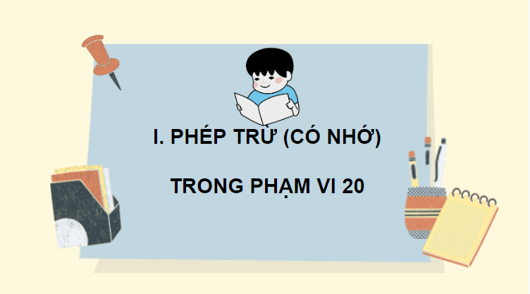 Giáo án điện tử Toán lớp 2 Phép trừ (có nhớ) trong phạm vi 20 | PPT Toán lớp 2 Cánh diều