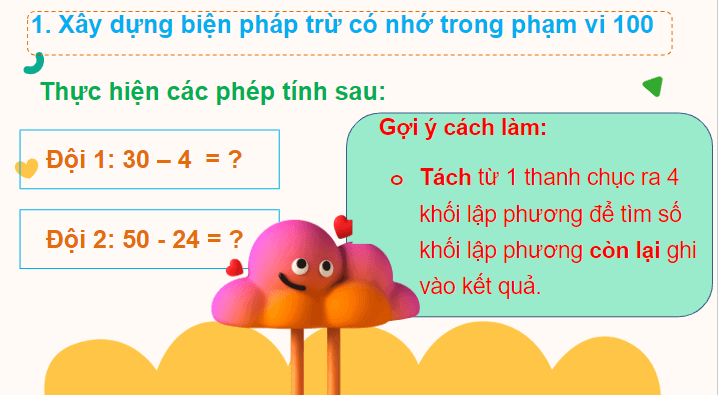 Giáo án điện tử Toán lớp 2 Phép trừ có số bị trừ là số tròn chục | PPT Toán lớp 2 Chân trời sáng tạo