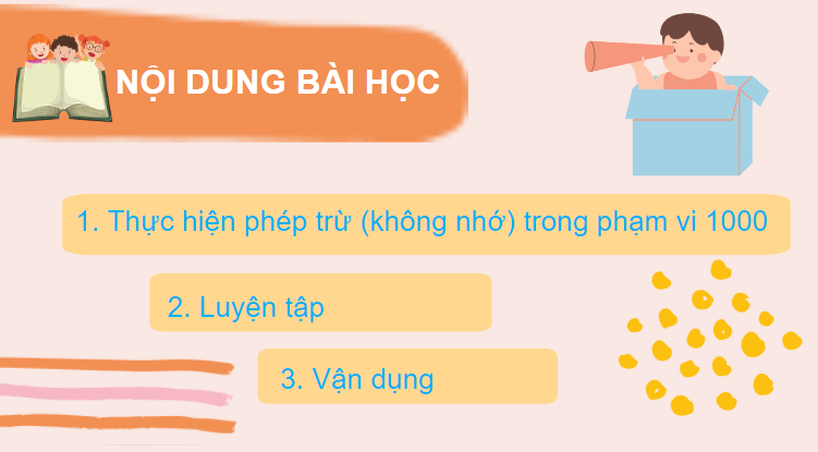 Giáo án điện tử Toán lớp 2 Phép trừ (không nhớ) trong phạm vi 1000 | PPT Toán lớp 2 Cánh diều