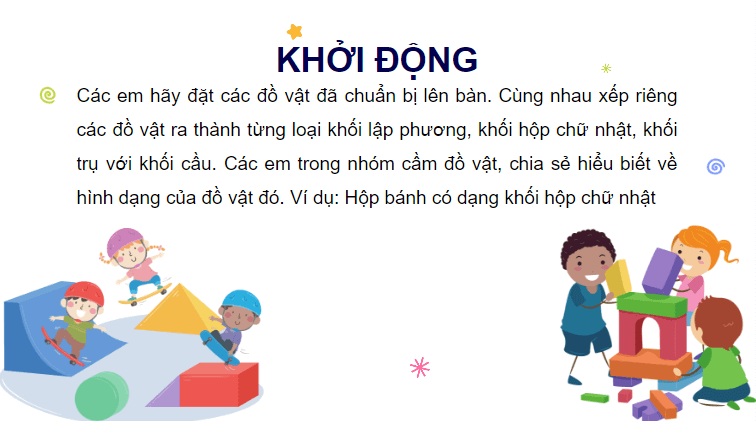 Giáo án điện tử Toán lớp 2 Thực hành lắp ghép, xếp hình khối | PPT Toán lớp 2 Cánh diều