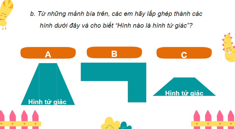 Giáo án điện tử Toán lớp 2 Thực hành lắp ghép, xếp hình phẳng | PPT Toán lớp 2 Cánh diều