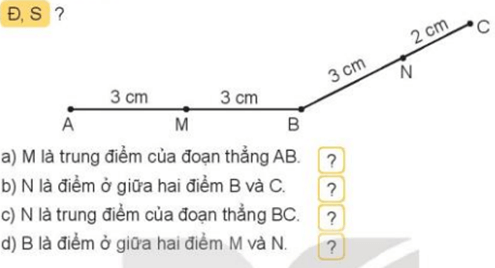 Giáo án Toán lớp 3 Bài 16: Điểm ở giữa, trung điểm của đoạn thẳng | Kết nối tri thức