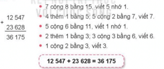 Giáo án Toán lớp 3 Bài 63: Phép cộng trong phạm vi 100000 | Kết nối tri thức