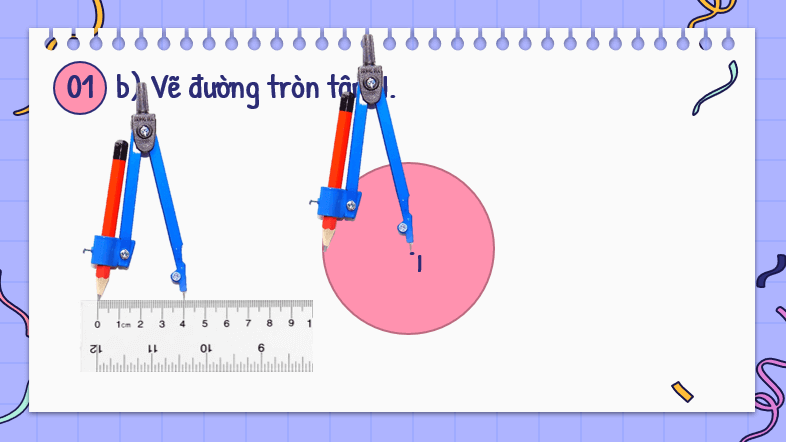 Giáo án điện tử Toán lớp 3 Bài 20: Thực hành vẽ góc vuông, vẽ đường tròn, hình vuông, hình chữ nhật và vẽ trang trí | PPT Toán lớp 3 Kết nối tri thức