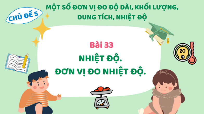 Giáo án điện tử Toán lớp 3 Bài 33: Nhiệt độ, Đơn vị đo nhiệt độ | PPT Toán lớp 3 Kết nối tri thức