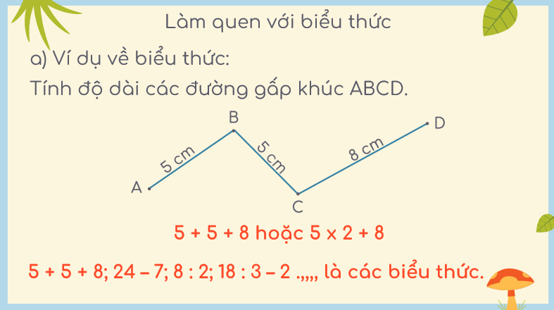 Giáo án điện tử Toán lớp 3 Bài 38: Biểu thức số. Tính giá trị của biểu thức số | PPT Toán lớp 3 Kết nối tri thức