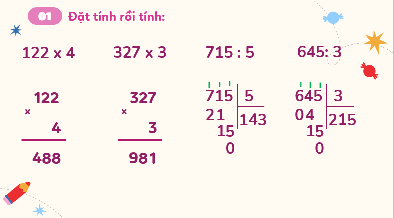 Giáo án điện tử Toán lớp 3 Bài 40: Luyện tập chung | PPT Toán lớp 3 Kết nối tri thức