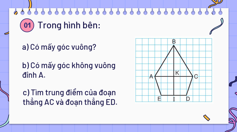 Giáo án điện tử Toán lớp 3 Bài 43: Ôn tập hình học và đo lường | PPT Toán lớp 3 Kết nối tri thức