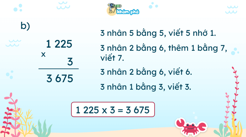 Giáo án điện tử Toán lớp 3 Bài 56: Nhân số có bốn chữ số với một số có một chữ số | PPT Toán lớp 3 Kết nối tri thức