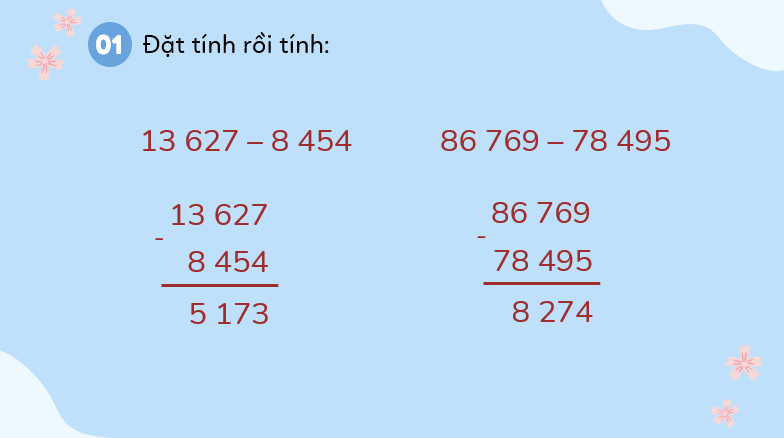 Giáo án điện tử Toán lớp 3 Bài 77: Ôn tập phép cộng, phép trừ trong phạm vi 100000 | PPT Toán lớp 3 Kết nối tri thức