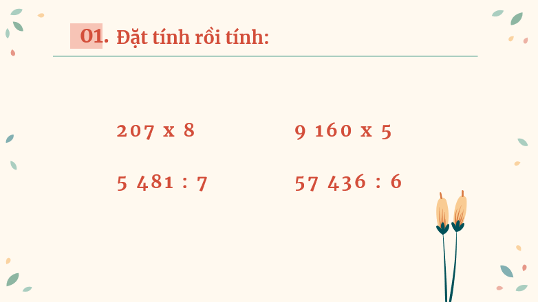 Giáo án điện tử Toán lớp 3 Bài 78: Ôn tập phép nhân, phép chia trong phạm vi 100000 | PPT Toán lớp 3 Kết nối tri thức