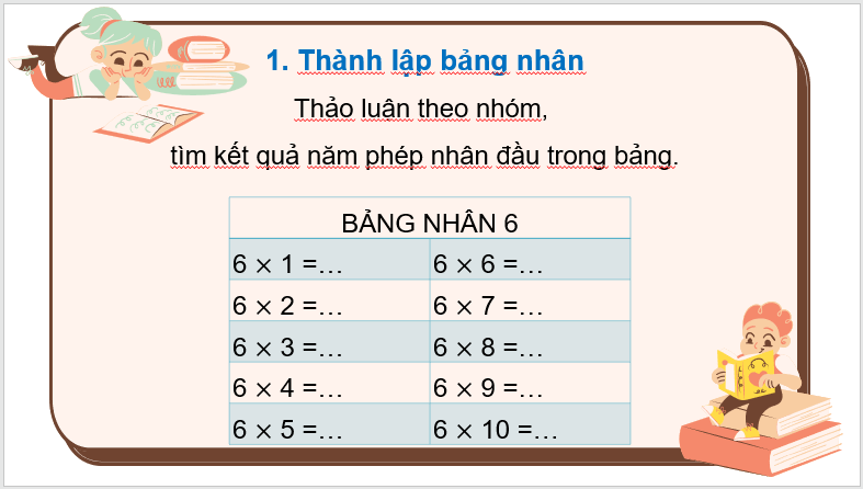 Giáo án điện tử Toán lớp 3 Bảng nhân 6 | PPT Toán lớp 3 Chân trời sáng tạo