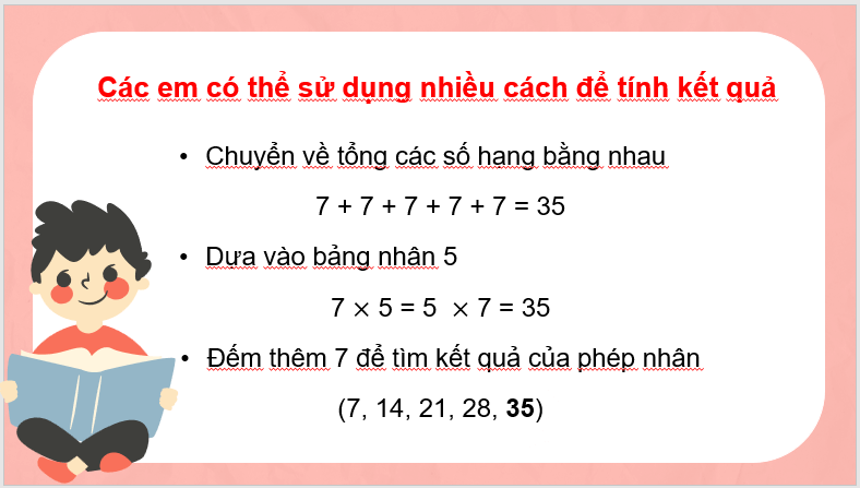 Giáo án điện tử Toán lớp 3 Bảng nhân 7 | PPT Toán lớp 3 Chân trời sáng tạo