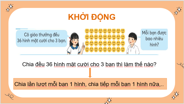 Giáo án điện tử Toán lớp 3 Chia số có hai chữ số cho số có một chữ số | PPT Toán lớp 3 Chân trời sáng tạo