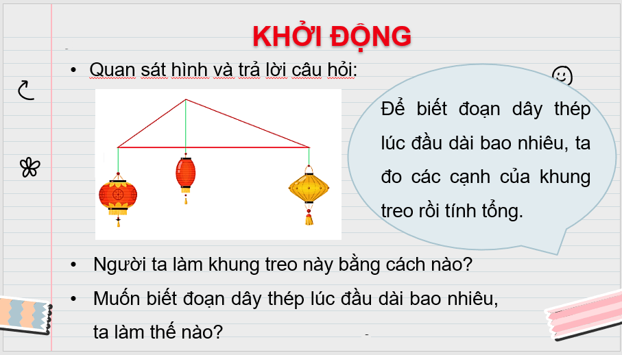 Giáo án điện tử Toán lớp 3 Chu vi hình tam giác, chu vi hình tứ giác | PPT Toán lớp 3 Chân trời sáng tạo