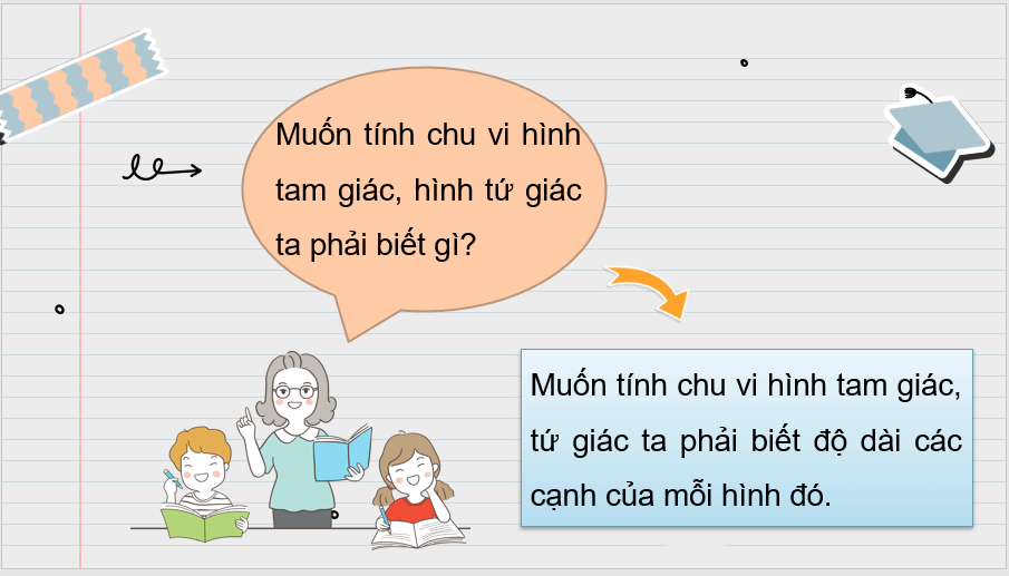 Giáo án điện tử Toán lớp 3 Chu vi hình tam giác, chu vi hình tứ giác | PPT Toán lớp 3 Chân trời sáng tạo