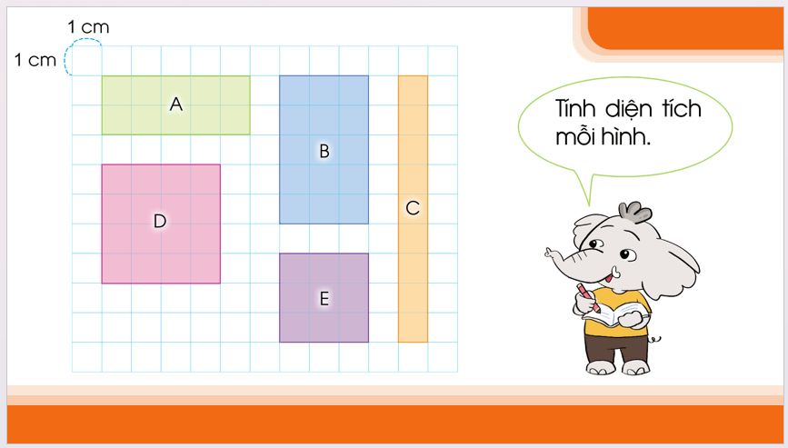 Giáo án điện tử Toán lớp 3 Diện tích hình chữ nhật, hình vuông | PPT Toán lớp 3 Cánh diều