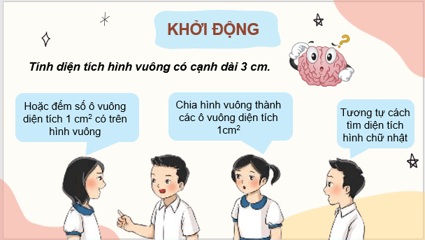 Giáo án điện tử Toán lớp 3 Diện tích hình vuông | PPT Toán lớp 3 Chân trời sáng tạo