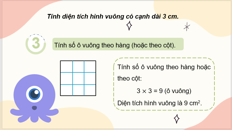 Giáo án điện tử Toán lớp 3 Diện tích hình vuông | PPT Toán lớp 3 Chân trời sáng tạo