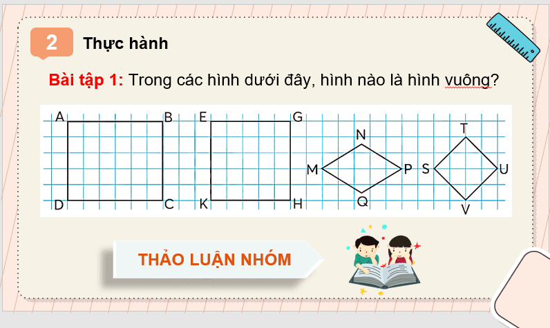 Giáo án điện tử Toán lớp 3 Hình vuông | PPT Toán lớp 3 Chân trời sáng tạo