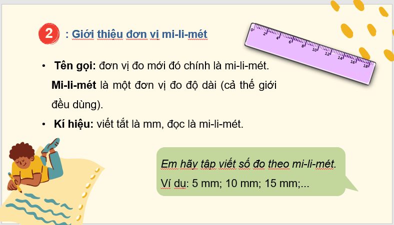 Giáo án điện tử Toán lớp 3 Mi-li-mét | PPT Toán lớp 3 Chân trời sáng tạo