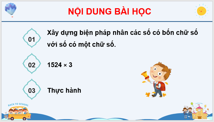 Giáo án điện tử Toán lớp 3 Nhân số có bốn chữ số với số có một chữ số | PPT Toán lớp 3 Chân trời sáng tạo