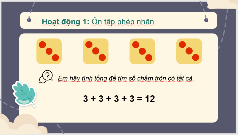 Giáo án điện tử Toán lớp 3 Ôn tập phép nhân | PPT Toán lớp 3 Chân trời sáng tạo