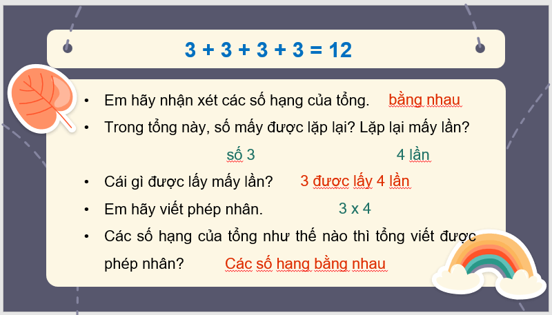 Giáo án điện tử Toán lớp 3 Ôn tập phép nhân | PPT Toán lớp 3 Chân trời sáng tạo